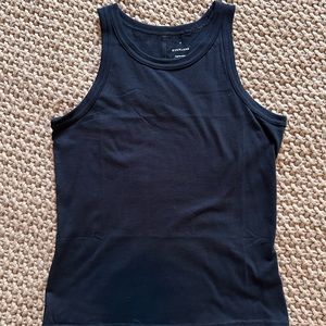 Everlane Organic Cutaway Tank in Black